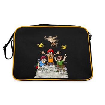 Climbing scene - Retro Bag - black/gold - Back
