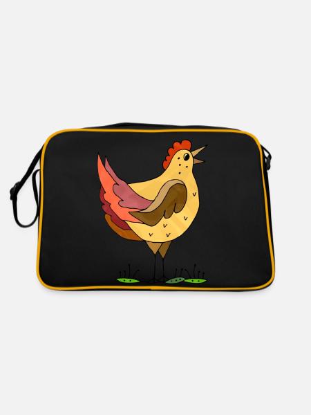 Poule - Sac Retro - noir/or - Dos