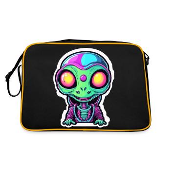 Alien / Außerirdisch / Ufo / Area 51 / All / Mars - Retro Bag - black/gold - Back