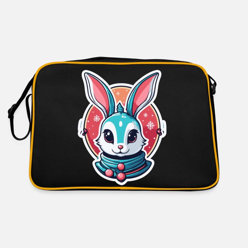 Illustration de Noël lapin Sac Retro