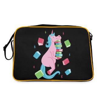 Bookish Unicorn Delight - Retro Bag - black/gold - Back