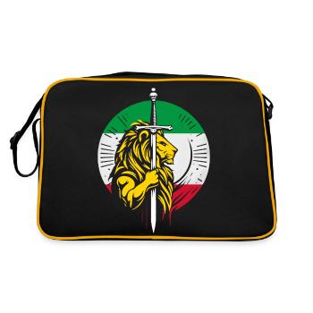 Shir o Khorshid - Conception persane (iran) - Sac Retro - noir/or - Dos