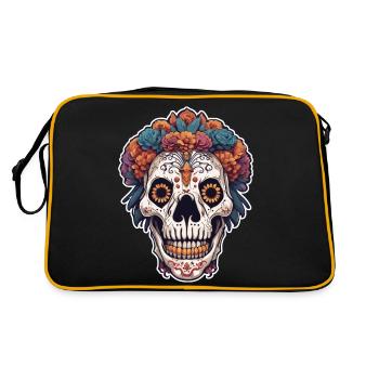 La Catrina/ Tattoo / Mexico / Animal / Monkey - Retro Bag - black/gold - Back