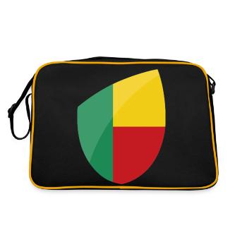Drapeau Bénin - Sac Retro - noir/or - Dos