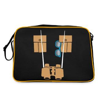 Safari Ranger Costume Faune Africaine Savane - Sac Retro - noir/or - Dos