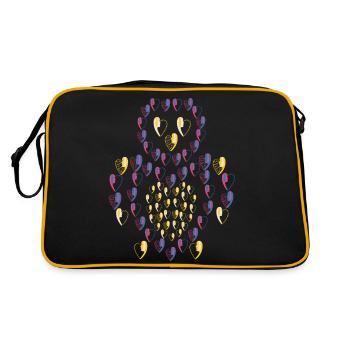 Bébé chouette d'amour. - Sac Retro - noir/or - Dos