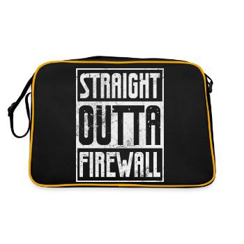 Pare-feu Straight outta Administrateur réseau - Sac Retro - noir/or - Dos