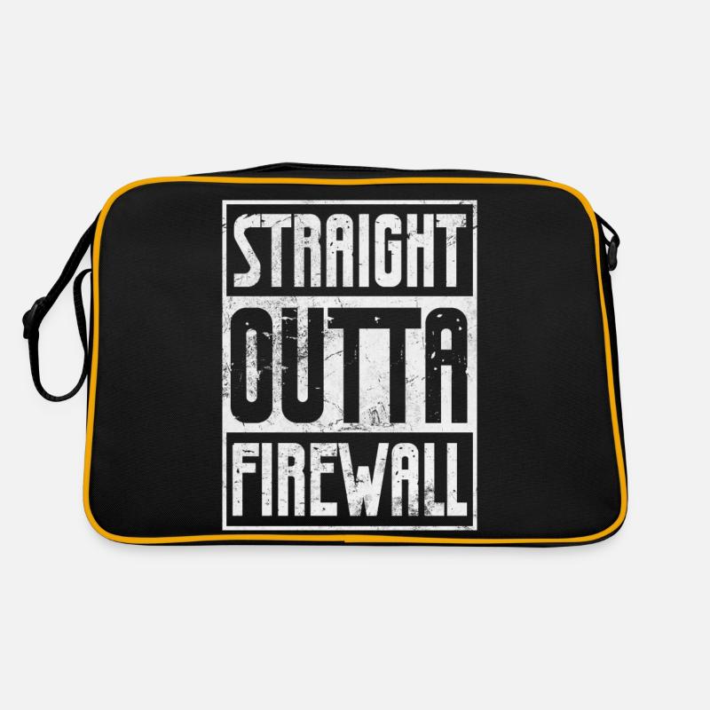 Straight outta firewall Network administrator Retro Tasche