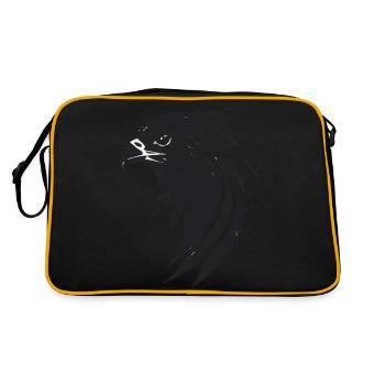 Aigle Oiseau de proie tête - Sac Retro - noir/or - Dos