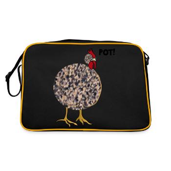 Pot Rattle Hen! - Retro Bag - black/gold - Back