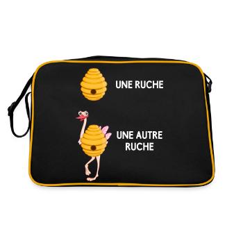 a beehive and other hive - Retro Bag - black/gold - Back