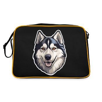 Husky sibérien - Sac Retro - noir/or - Dos