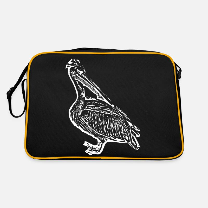 Pelikane Vogel Vögel Pelecanus Retro Tasche