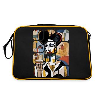 Art abstrait moderne de la femme - Sac Retro - noir/or - Dos