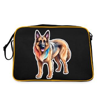 Berger Belge Aquarelle - Sac Retro - noir/or - Dos