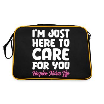 Im just here to care for you nurse Design - Retro Bag - black/gold - Back