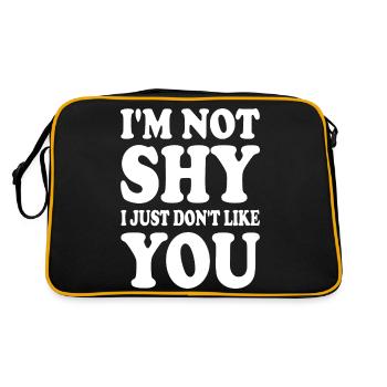 i'm not shy i just don't like you - Retro Bag - black/gold - Back