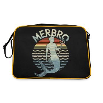 Merbro - Leben wie ein Wassermann - Retro Tasche - Schwarz/Gold - Hinten