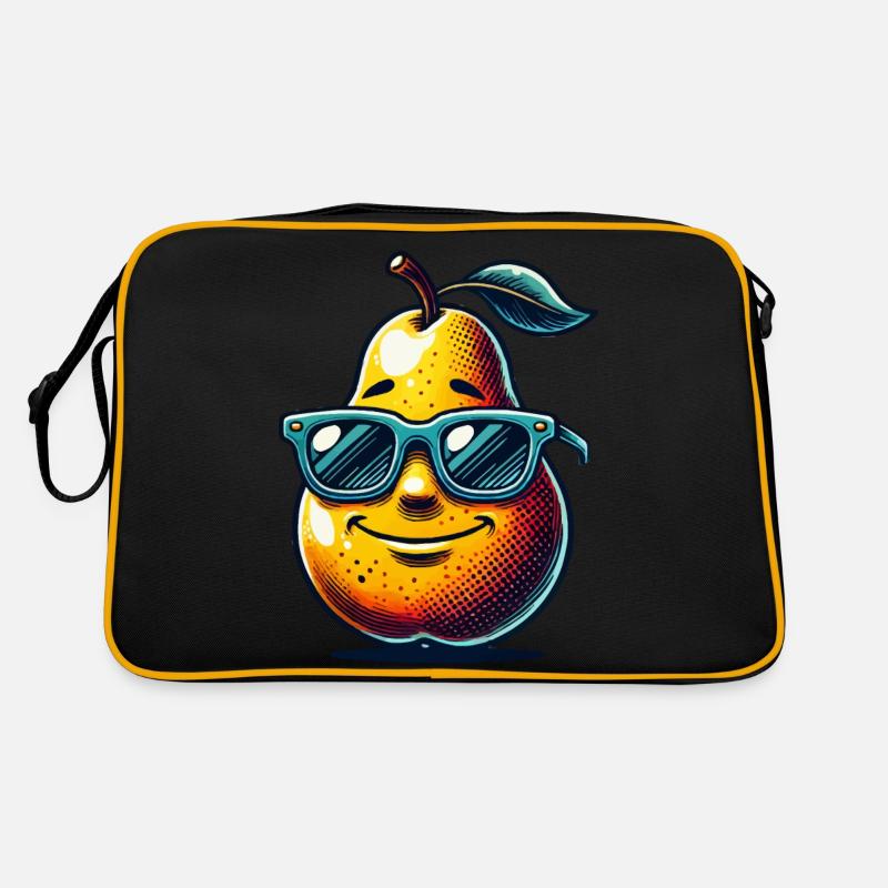 birne - Retro Tasche - Schwarz/Gold