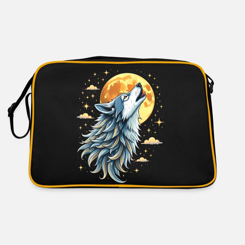 Mystic Wolf - Heartbeat Retro Bag