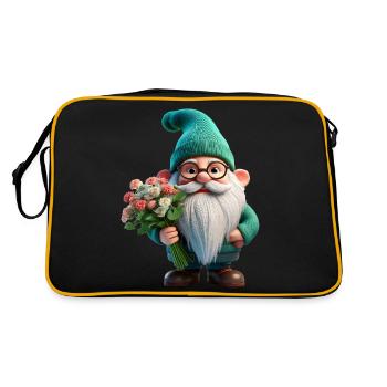 Garden Gnome Valentine's Day - Retro Bag - black/gold - Back