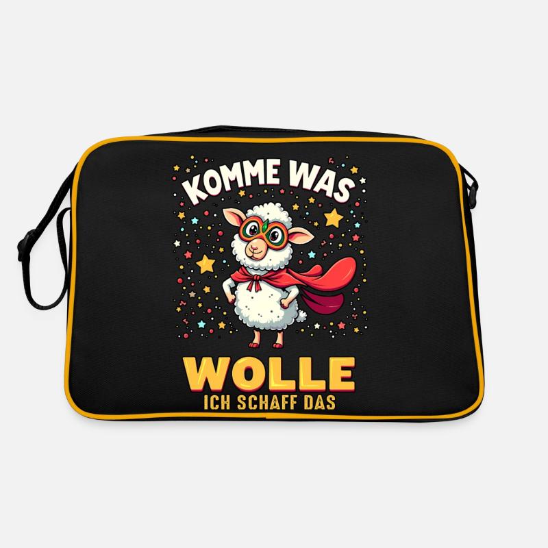Komme was wolle - Karneval Schaf Retro Tasche