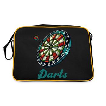 Dartboard Darts - Retro Bag - black/gold - Back