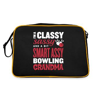 Classy Sassy Grandma Bowling - Retro Bag - black/gold - Back