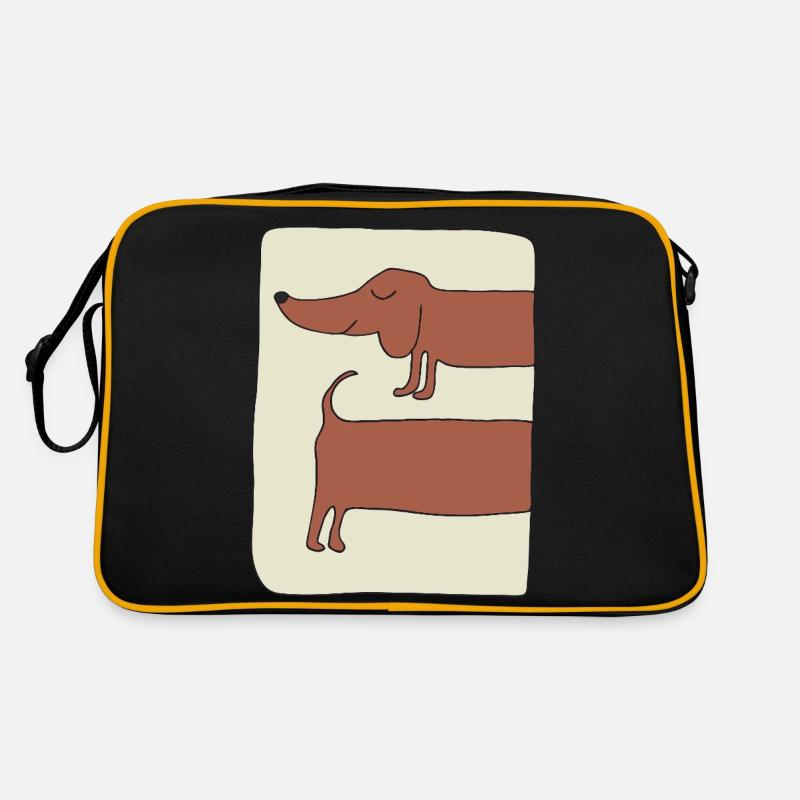 dachshund funny Retro Bag