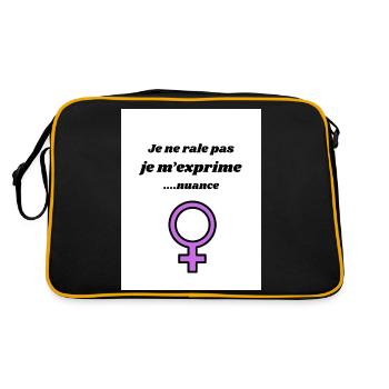 Je ne rale pas je mexprime nuance - Sac Retro - noir/or - Dos