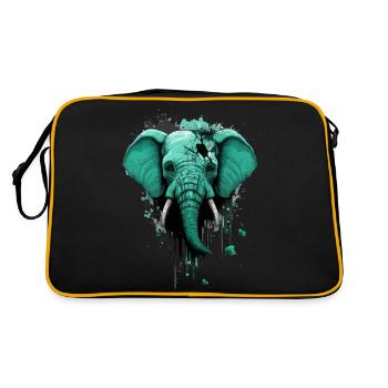 Éléphant goutte à goutte - Sac Retro - noir/or - Dos
