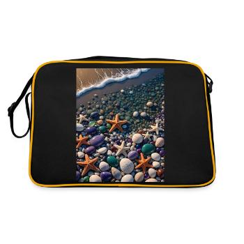 Seaside Star Treasure : Cyber Starfish - Retro Bag - black/gold - Back