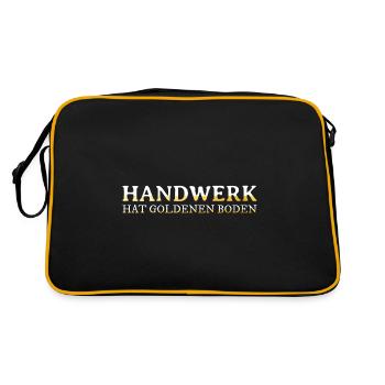 Handwerk - Retro Tasche - Schwarz/Gold - Hinten