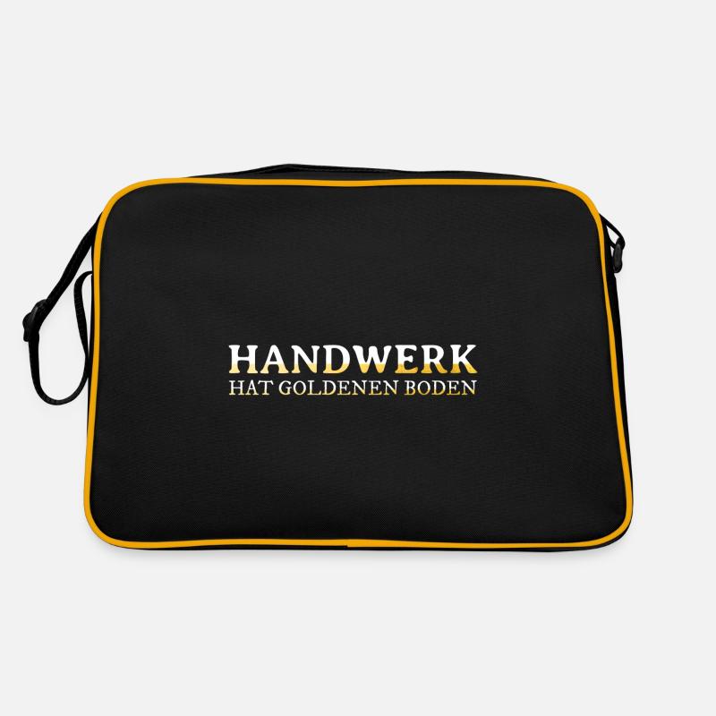 Handwerk - Retro Tasche - Schwarz/Gold