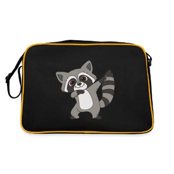 Raccoon Dabbing Raccoon - Sac Retro - noir/or - Dos