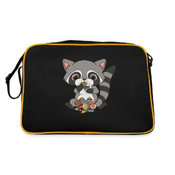 Raton laveur raton laveur bébé raton laveur - Sac Retro - noir/or - Dos