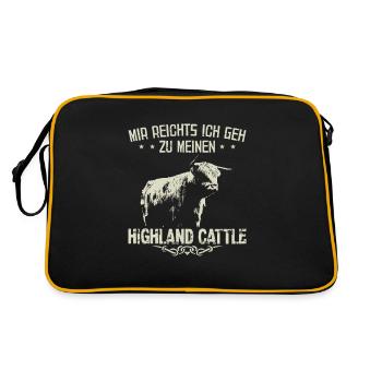 Bovins Highland Bovins Highland Vaches Highland - Sac Retro - noir/or - Dos