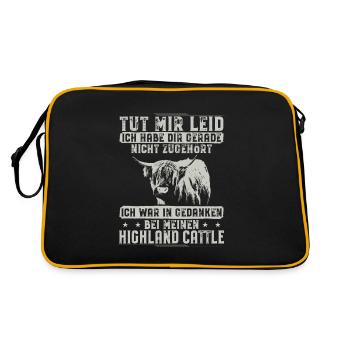 Bovins Highland Bovins Highland Vaches Highland - Sac Retro - noir/or - Dos