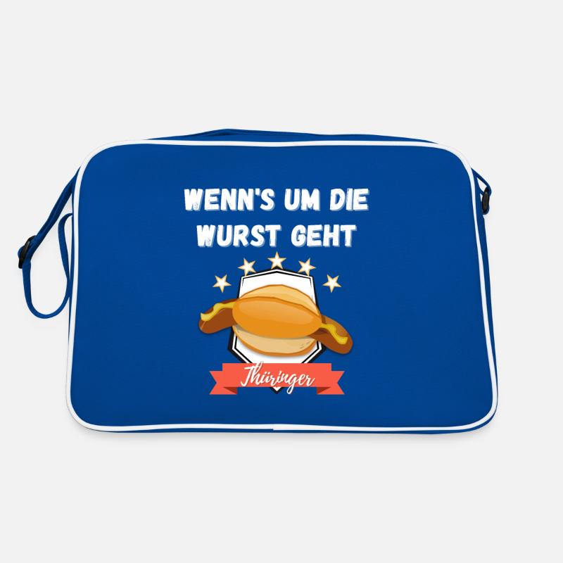 Bratwurst Thüringer Grill Wurst Geschmack Spruch Retro Tasche
