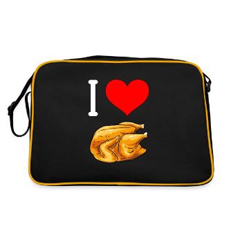 Broiler Roast Chicken Grilled Chicken BBQ Chicken Chicken - Retro Bag - black/gold - Back