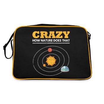 Crazy How Nature Does That Disque Terre Plate - Sac Retro - noir/or - Dos