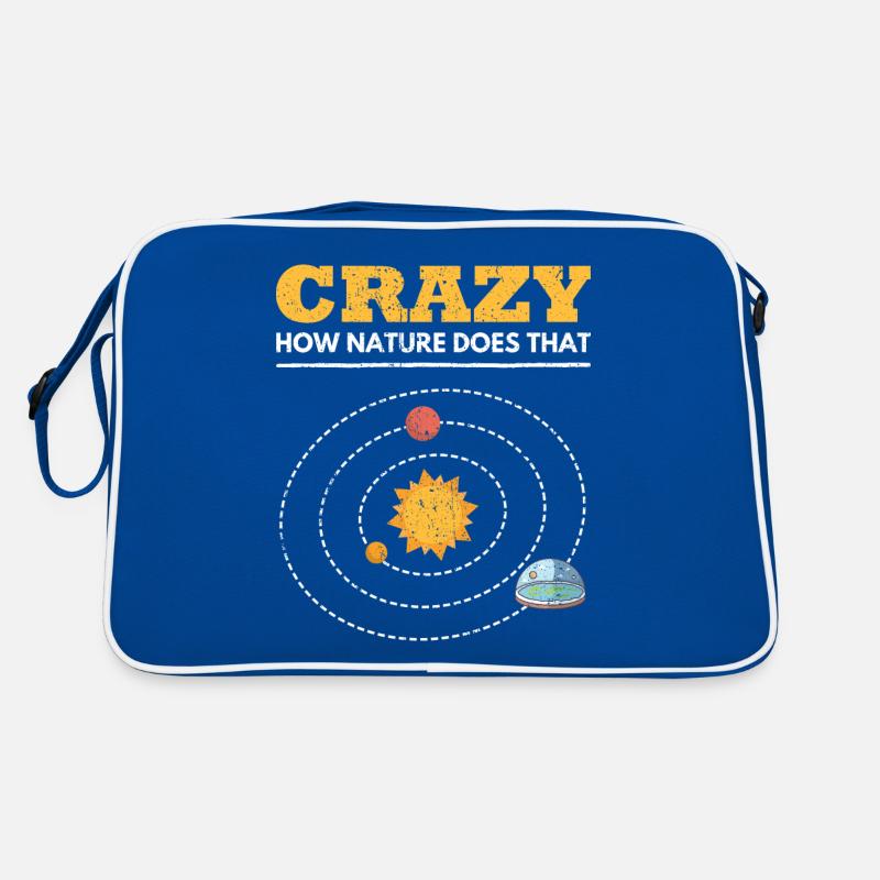 Crazy How Nature Does That Disk Flat Earth Retro Bag