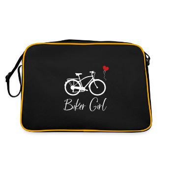 Conception de fille de motard pour une cycliste féminine - Sac Retro - noir/or - Dos