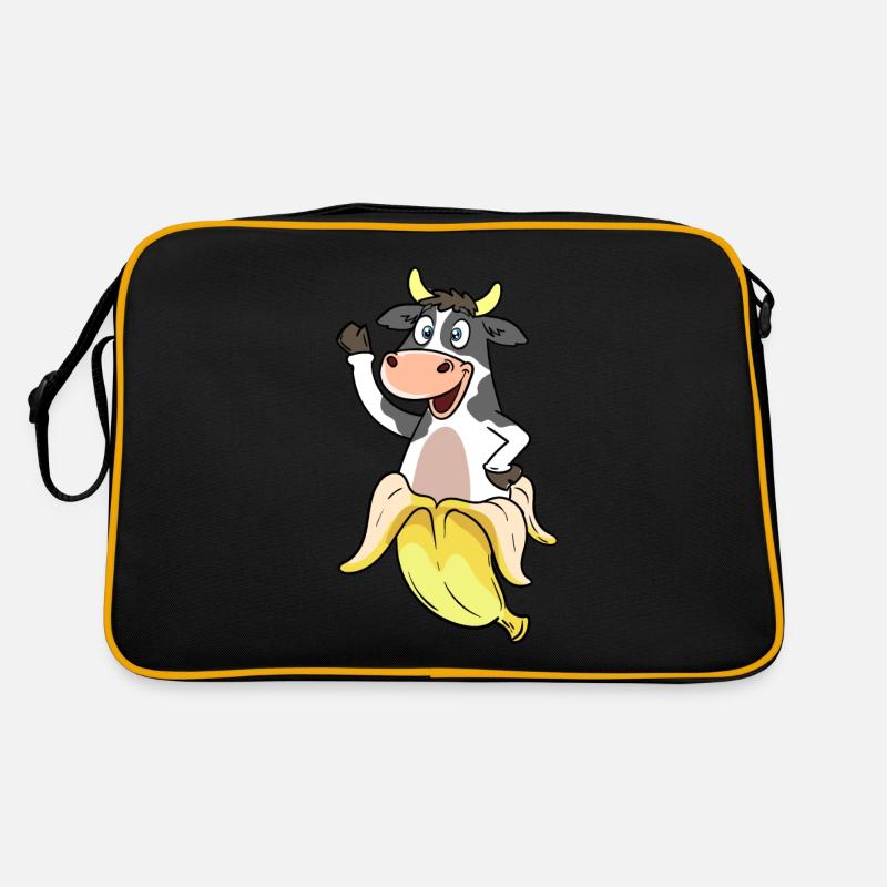 Cow from a banana Retro Bag