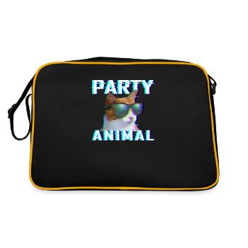 EDM Rave Electro Dubstep Hardstyle - Sac Retro - noir/or - Dos
