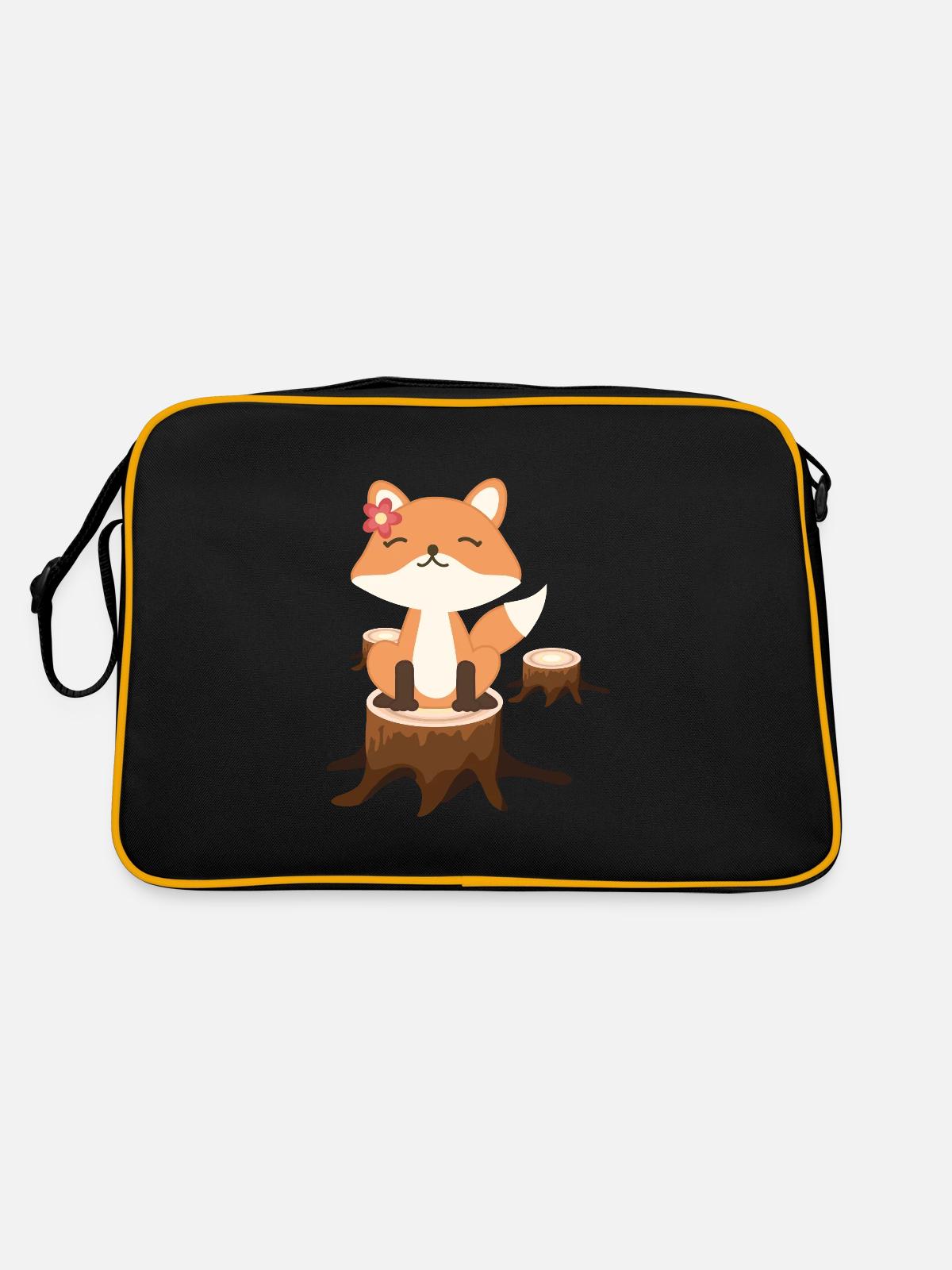Fox - Retro Bag - black/gold - Back