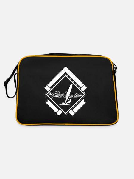 Windsurfer - Retro Tasche - Schwarz/Gold