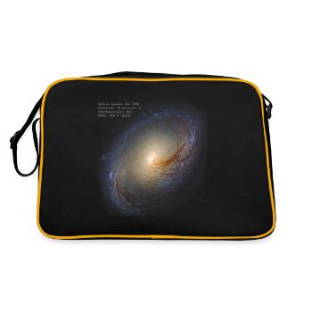 Spiral Galaxy NGC 3368 - Retro Bag - black/gold - Back