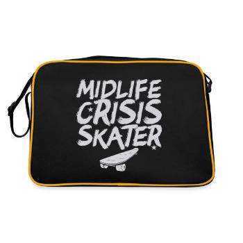 Midlife Crisis Skater Skateboard Skateboarding - Sac Retro - noir/or - Dos