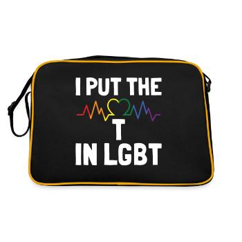 I put the T in LGBT Gay Lesbian Culture - Sac Retro - noir/or - Dos